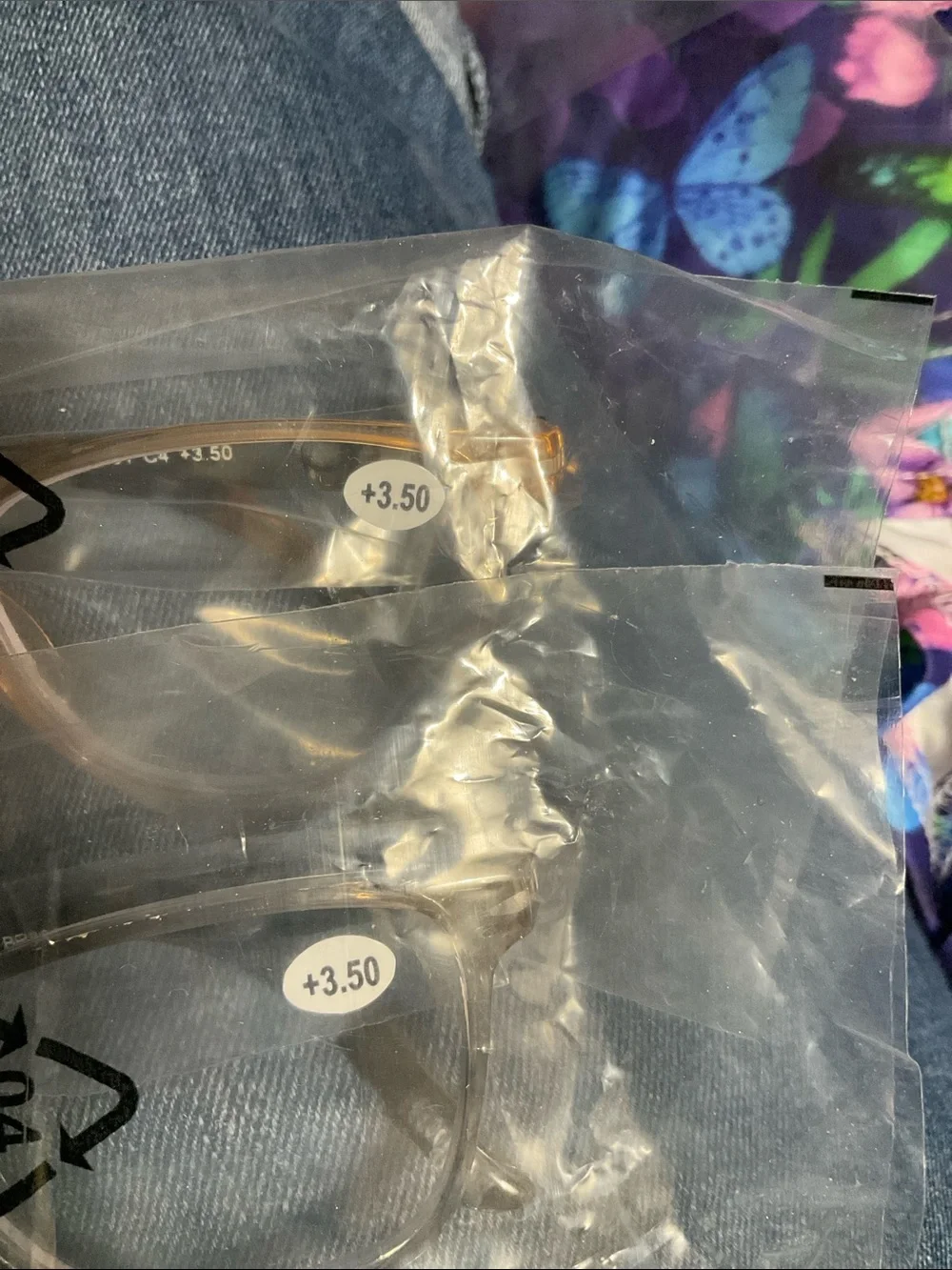2 pairs of Glasses - Amber and Gray (Unbranded)